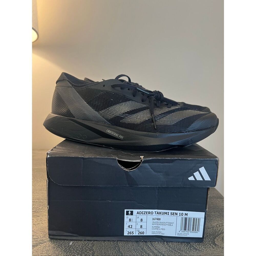 Adidas Adizero Takumi Sen 10 Running Shoes – Core Black – Men’s US 8.5